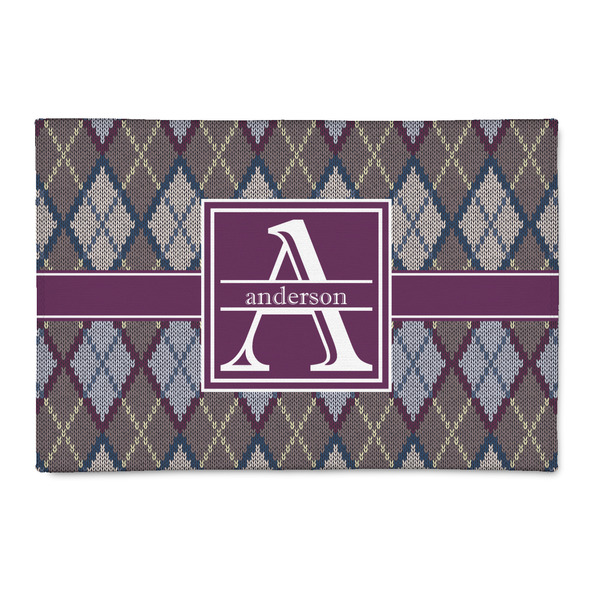 Custom Knit Argyle Patio Rug (Personalized)