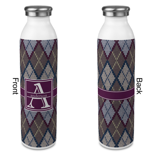 Knit Argyle 20oz Water Bottles - Full Print - Approval