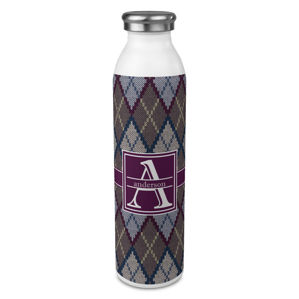 Custom Knit Argyle 20oz Stainless Steel Water Bottle - Full Print (Personalized)