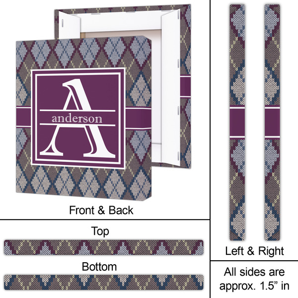 Knit Argyle 20x24 - Canvas Print - Approval