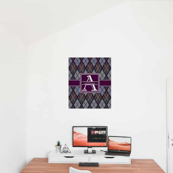 Knit Argyle 20x24 - Matte Poster - On the Wall