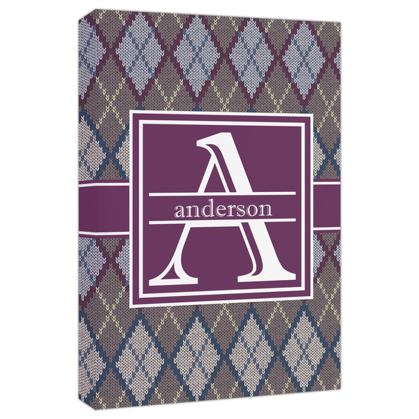 Custom Knit Argyle Canvas Print - 20x30 (Personalized)