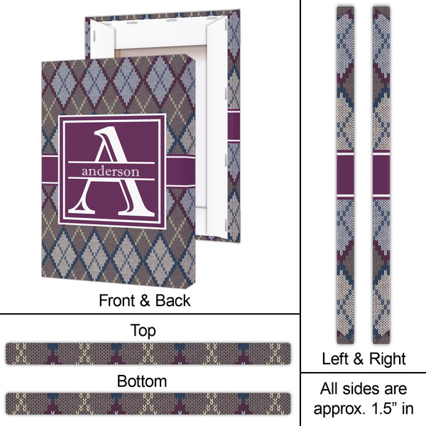 Knit Argyle 20x30 - Canvas Print - Approval