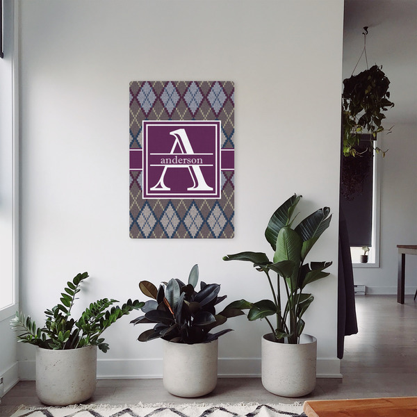 Knit Argyle 20x30 - Canvas Print - In Context