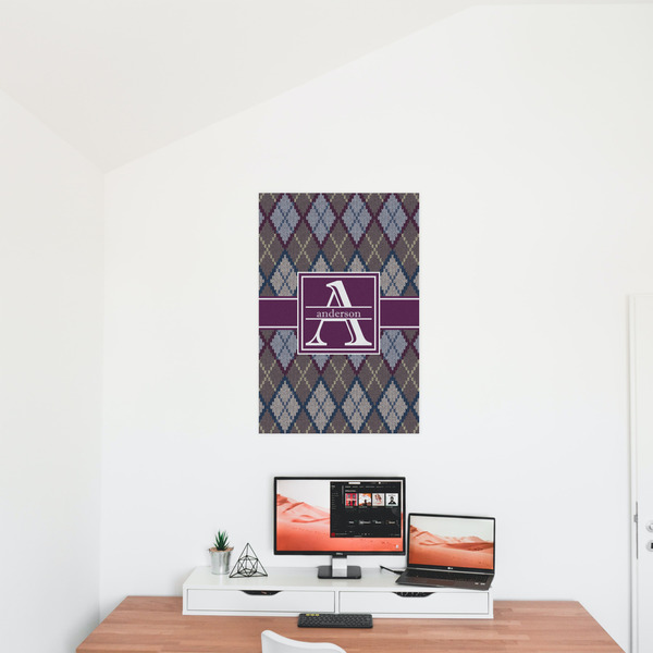 Knit Argyle 20x30 - Matte Poster - On the Wall