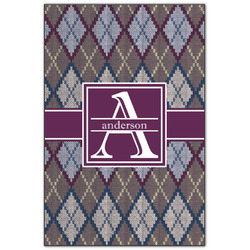 Knit Argyle Wood Print - 20x30 (Personalized)