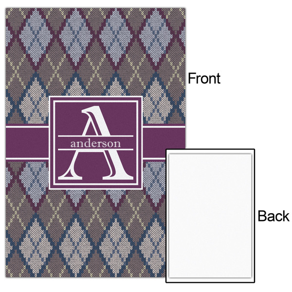 Knit Argyle 24x36 - Matte Poster - Front & Back