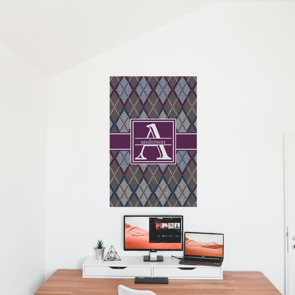 Knit Argyle 24x36 - Matte Poster - On the Wall