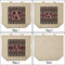 Knit Argyle 3 Reusable Cotton Grocery Bags - Front & Back View