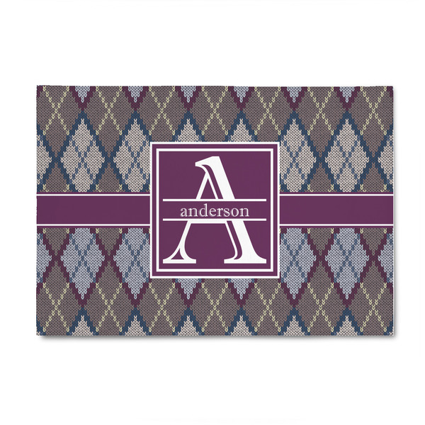 Custom Knit Argyle 4' x 6' Indoor Area Rug (Personalized)