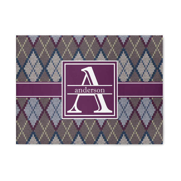 Custom Knit Argyle 5' x 7' Indoor Area Rug (Personalized)