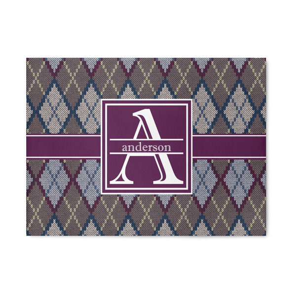 Custom Knit Argyle 5' x 7' Patio Rug (Personalized)