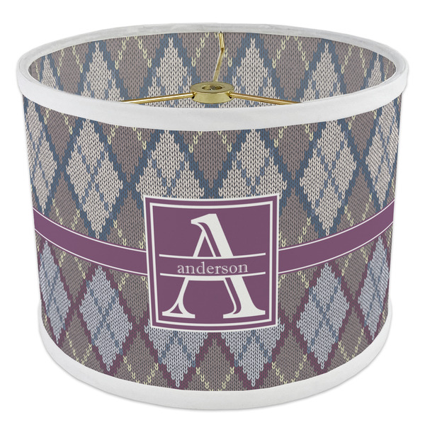 Knit Argyle 8" Drum Lampshade - ANGLE Poly-Film