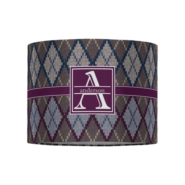 Knit Argyle 8" Drum Lampshade - FRONT (Fabric)