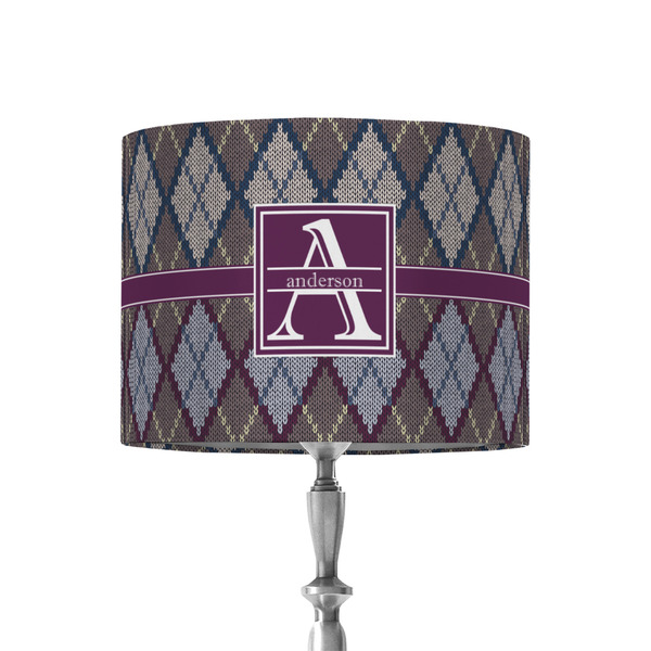 Custom Knit Argyle 8" Drum Lamp Shade - Fabric (Personalized)