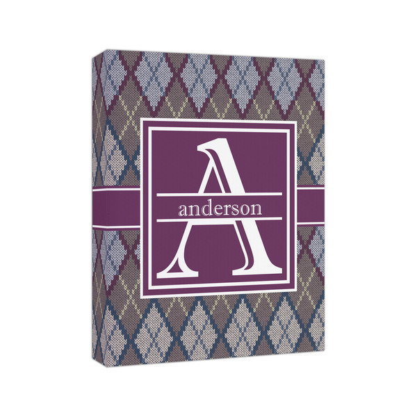 Knit Argyle 8x10 - Canvas Print - Angled View