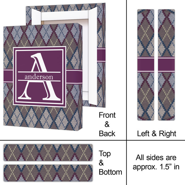 Knit Argyle 8x10 - Canvas Print - Approval