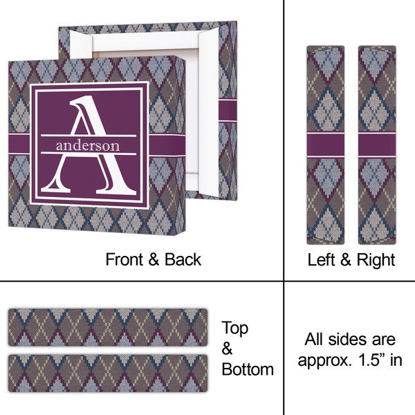 Knit Argyle 8x8 - Canvas Print - Approval