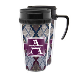 Knit Argyle Acrylic Travel Mug (Personalized)