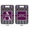Knit Argyle Aluminum Luggage Tag (Front + Back)