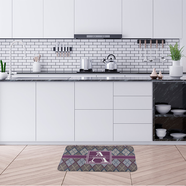 Knit Argyle Anti-Fatigue Kitchen Mats - LIFESTYLE
