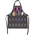 Knit Argyle Apron With Pockets w/ Name and Initial