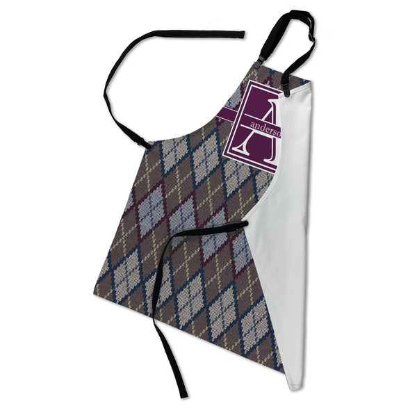 Knit Argyle Apron - Folded