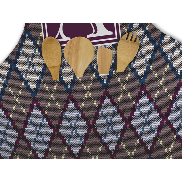 Knit Argyle Apron - Pocket Detail with Props