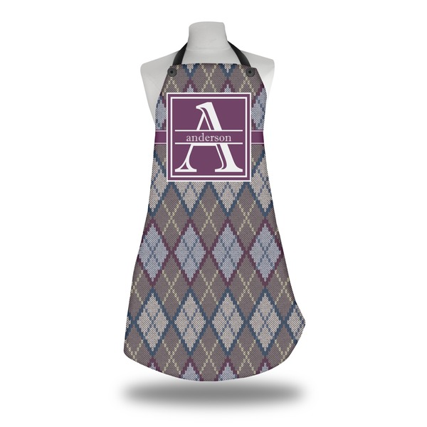 Knit Argyle Apron on Mannequin