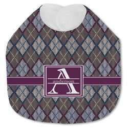 Knit Argyle Jersey Knit Baby Bib w/ Name and Initial