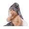 Knit Argyle Baby Hooded Towel on Child