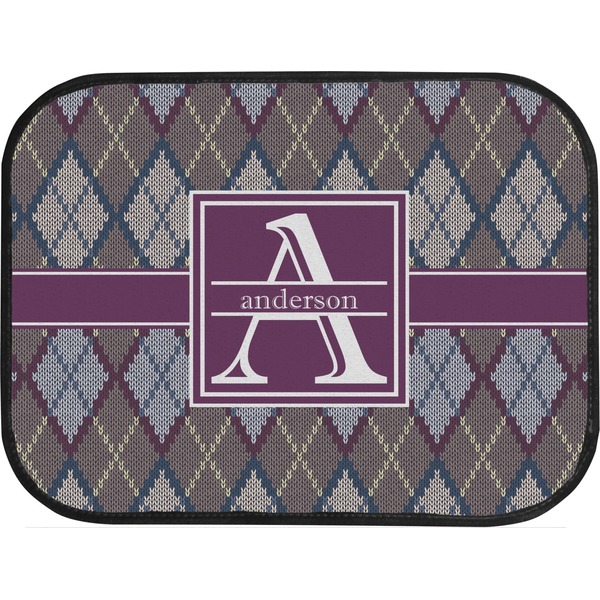 Knit Argyle Back Seat Car Mat