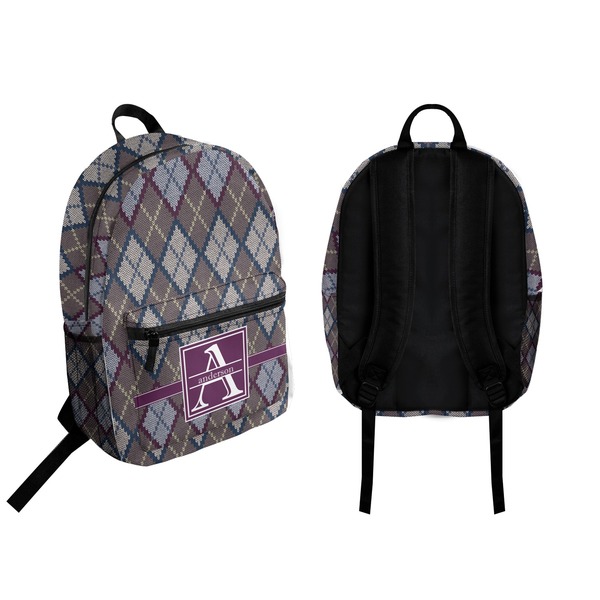 Knit Argyle Backpack front and back - Apvl