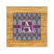 Knit Argyle Bamboo Trivet with 6" Tile - FRONT