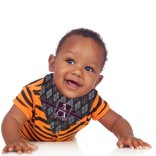 Knit Argyle Bandana Bib - (Lifestyle 1 boy)