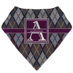 Knit Argyle Bandana Bib (Personalized)