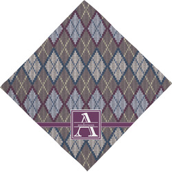 Knit Argyle Dog Bandana Scarf w/ Name and Initial