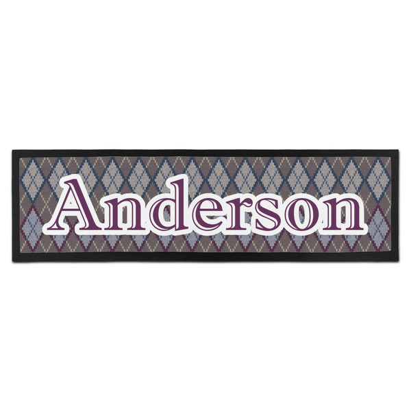 Custom Knit Argyle Bar Mat - Large (Personalized)