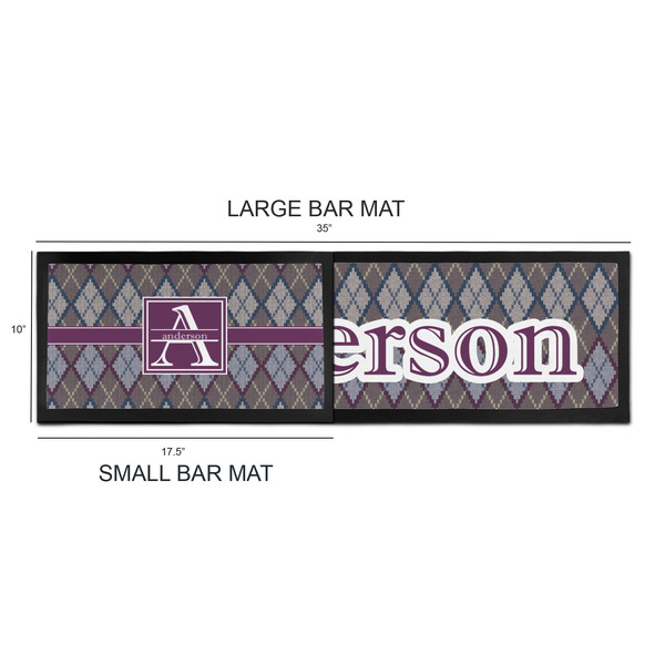 Knit Argyle Bar Mats - Sizing Chart