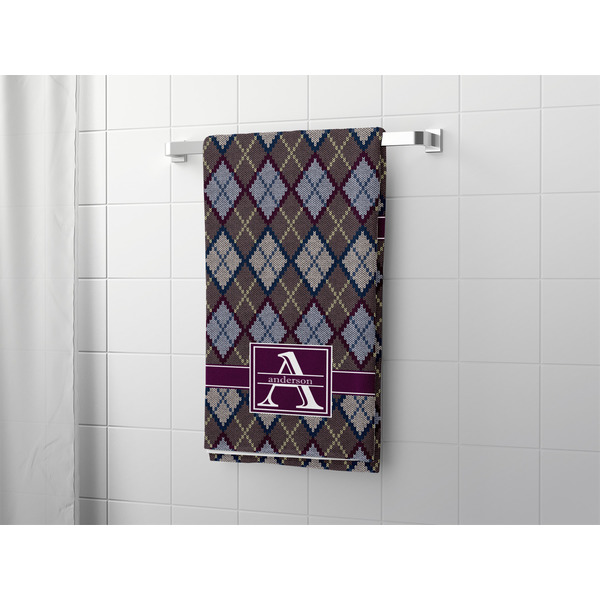 Knit Argyle Bath Towel - LIFESTYLE