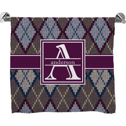 Knit Argyle Bath Towel (Personalized)