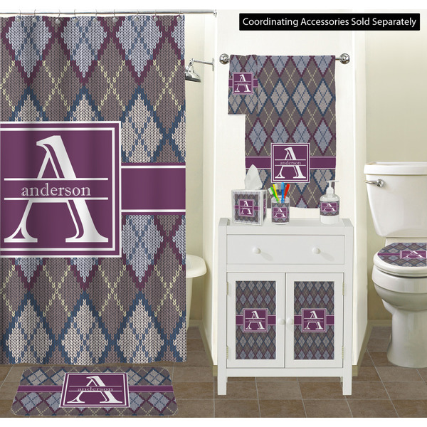 Knit Argyle Bathroom Scene