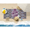 Knit Argyle Beach Towel Lifestyle