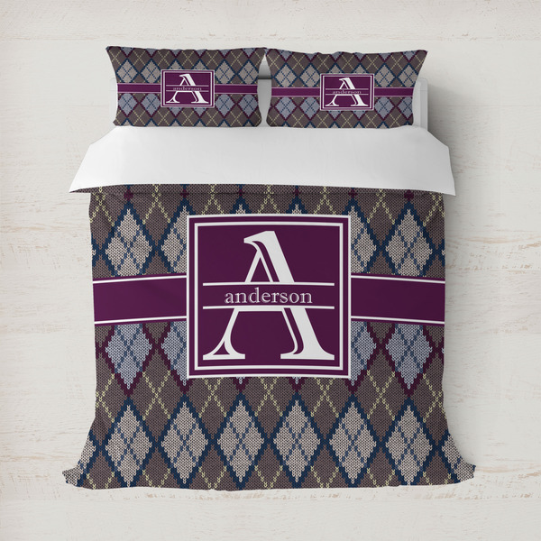 Custom Knit Argyle Duvet Cover (Personalized)