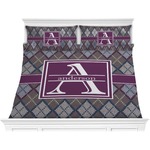 Knit Argyle Comforter Set - King (Personalized)