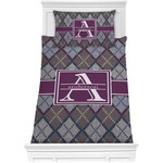 Knit Argyle Comforter Set - Twin XL (Personalized)