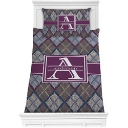 Knit Argyle Comforter Set - Twin (Personalized)