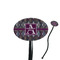 Knit Argyle Black Plastic 7" Stir Stick - Oval - Closeup