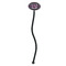 Knit Argyle Black Plastic 7" Stir Stick - Oval - Single Stick