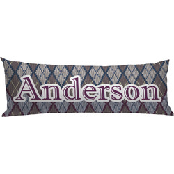 Knit Argyle Body Pillow Case (Personalized)